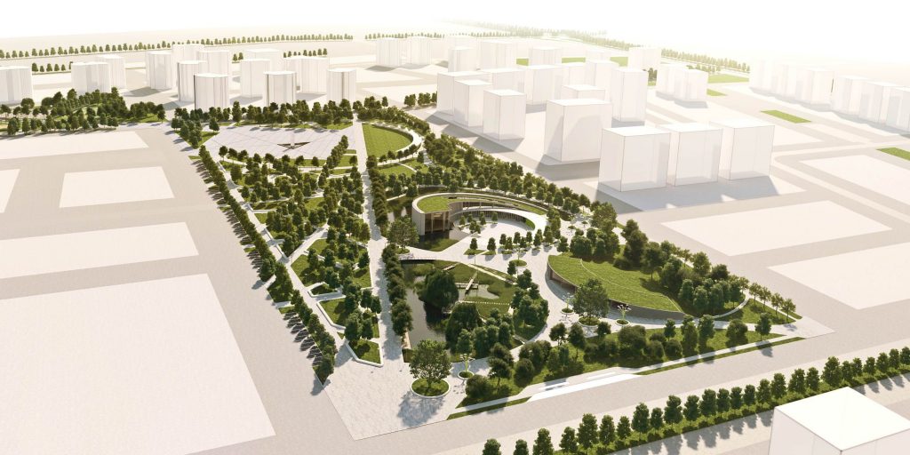 Visualization of Town Square & Exhibition Building . Diyarbakır