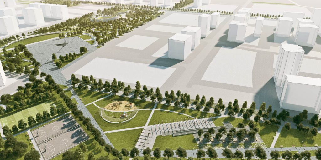 Visualization of Town Square & Exhibition Building . Diyarbakır