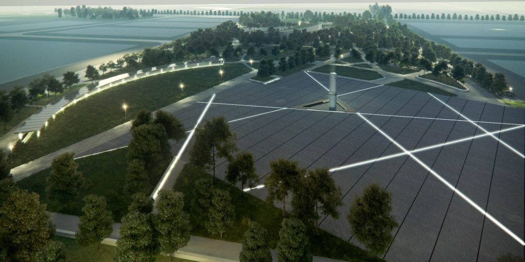 Visualization of Town Square & Exhibition Building . Diyarbakır