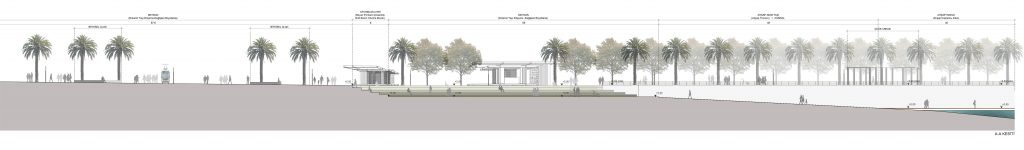 Section drawing of Konyaaltı Coast Urban Design