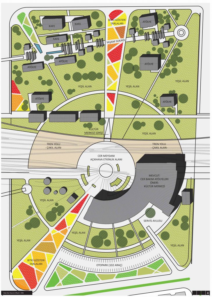 Plan drawing of Adana Train Station
