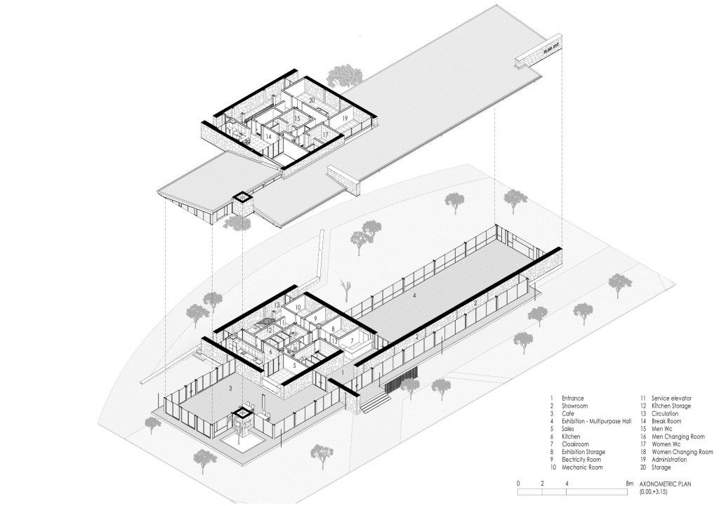 Section drawing of Apple Museum
