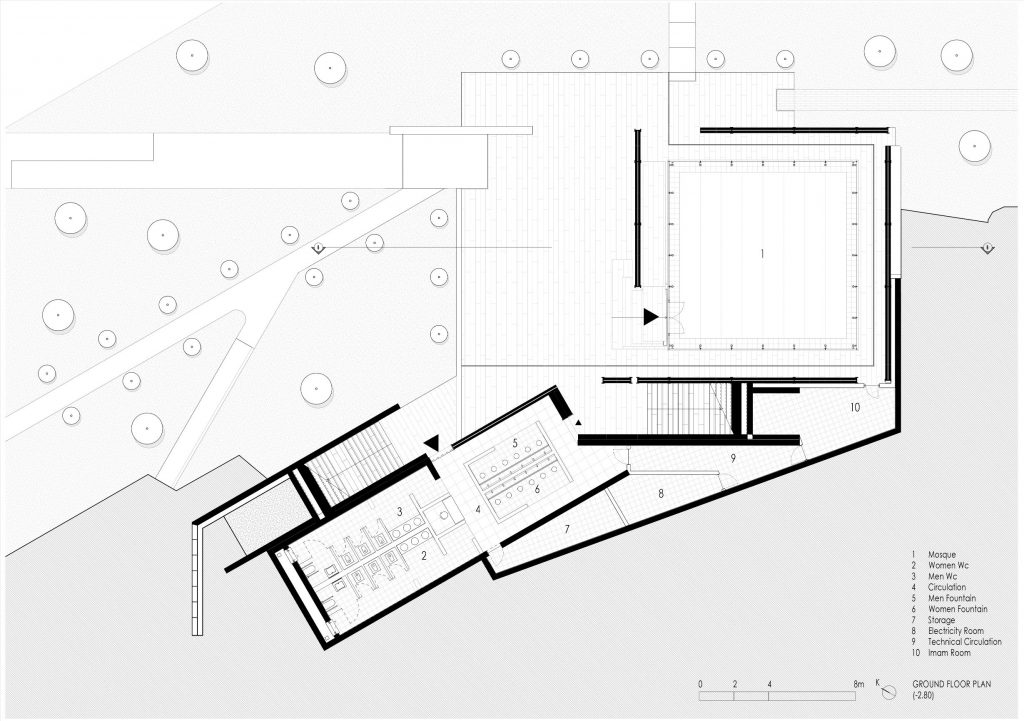 Plan drawing of Stone Mosque