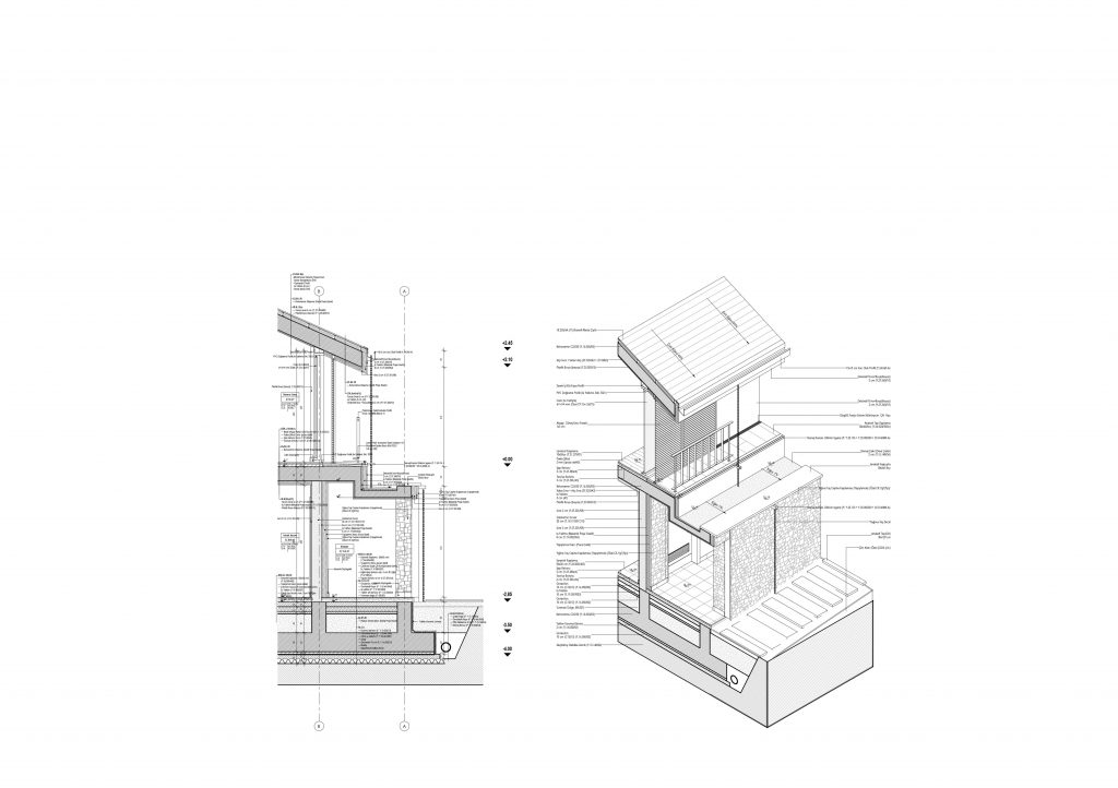 Section drawing of Ulusoy Mountain House