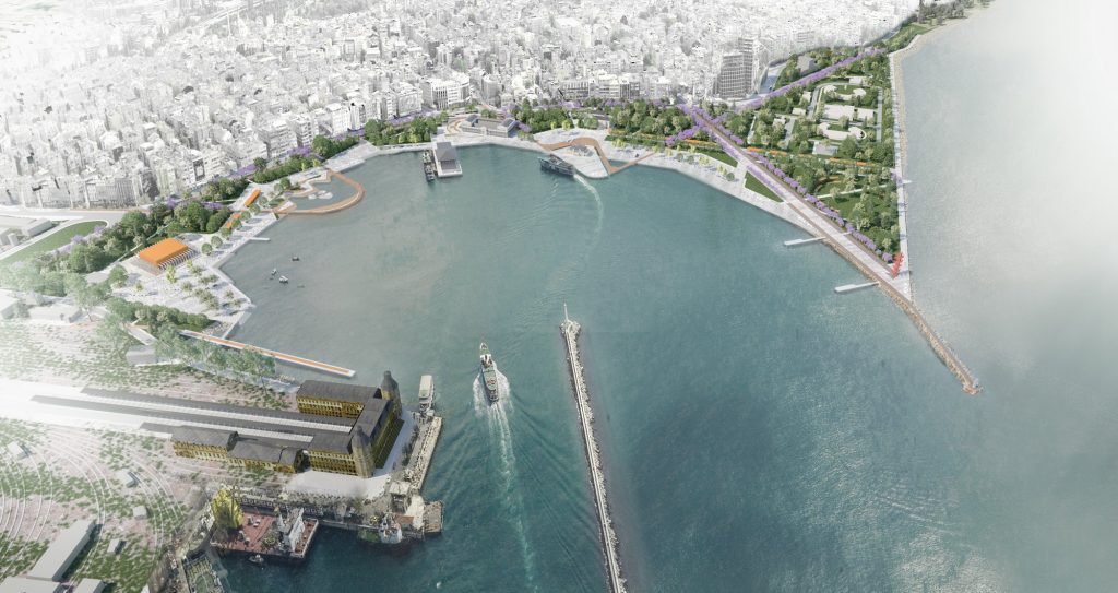 Aerial photograph of Kadıköy Waterfront . İstanbul