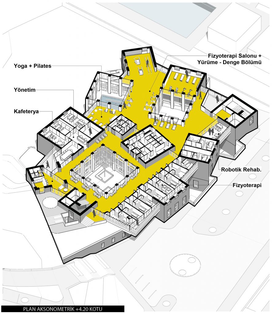Plan drawing of Bodrum Health Foundation Physiotherapy and Hydrotherapy Centre