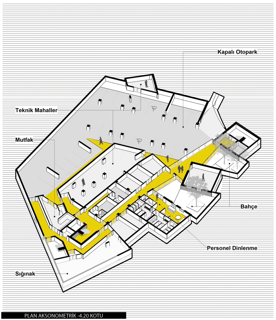 Plan drawing of Bodrum Health Foundation Physiotherapy and Hydrotherapy Centre