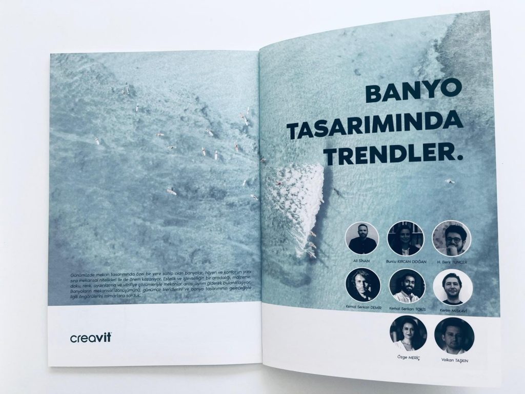 Ali Sinan’s Article “Trends in Bathroom Design” in Creavit Trendbook