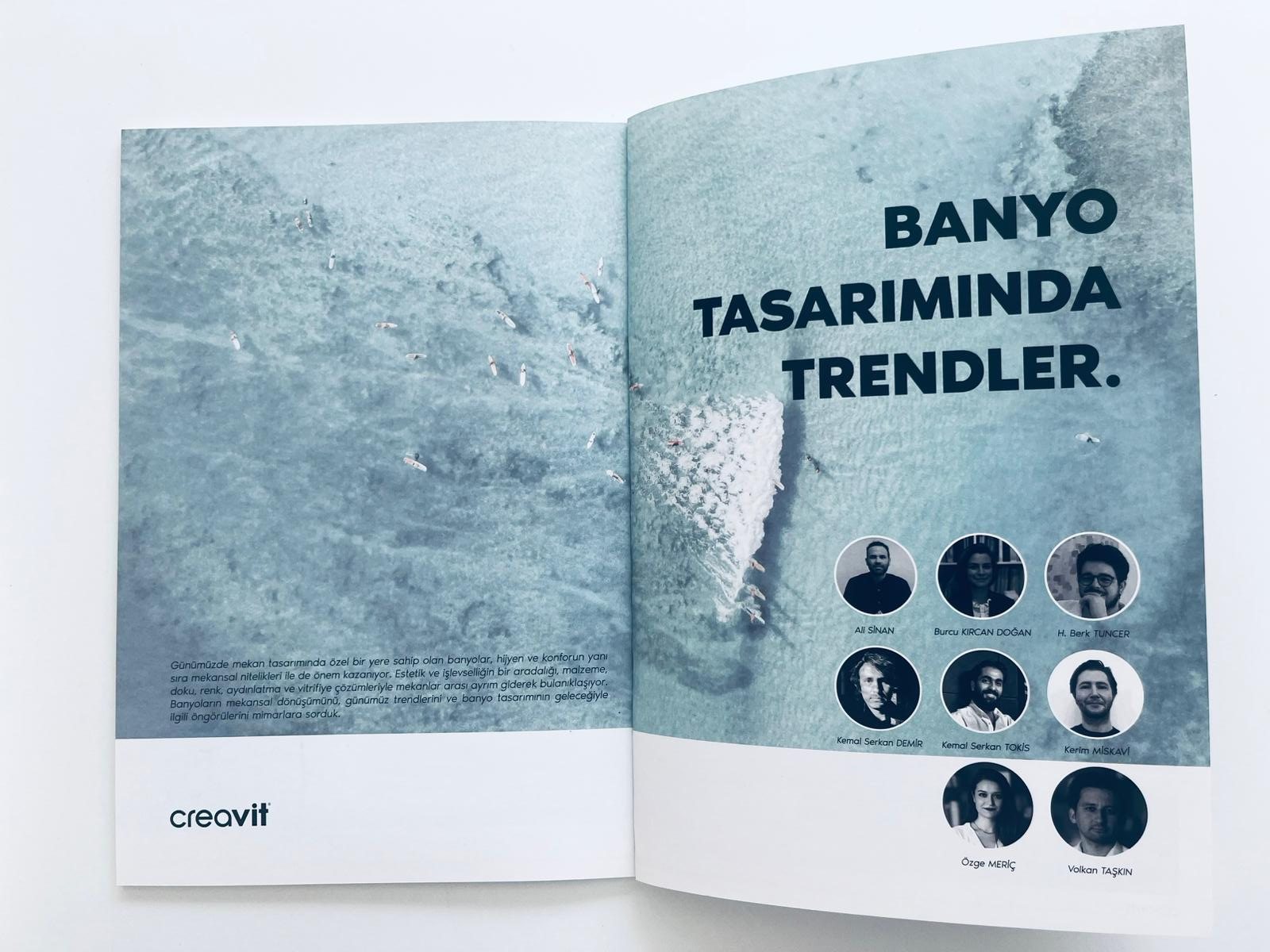 Ali Sinan’s Article “Trends in Bathroom Design” in Creavit Trendbook